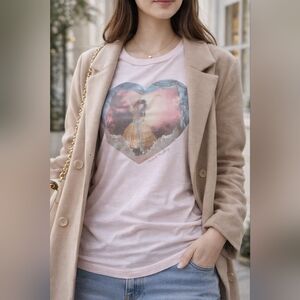 Pink Melanie Martinez Graphic Tee M Heart Print Coquette Girlhoodcore Soft Femin